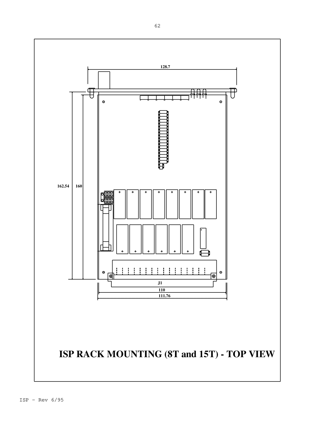 Elmo manual ISP Rack Mounting 8T and 15T TOP View 