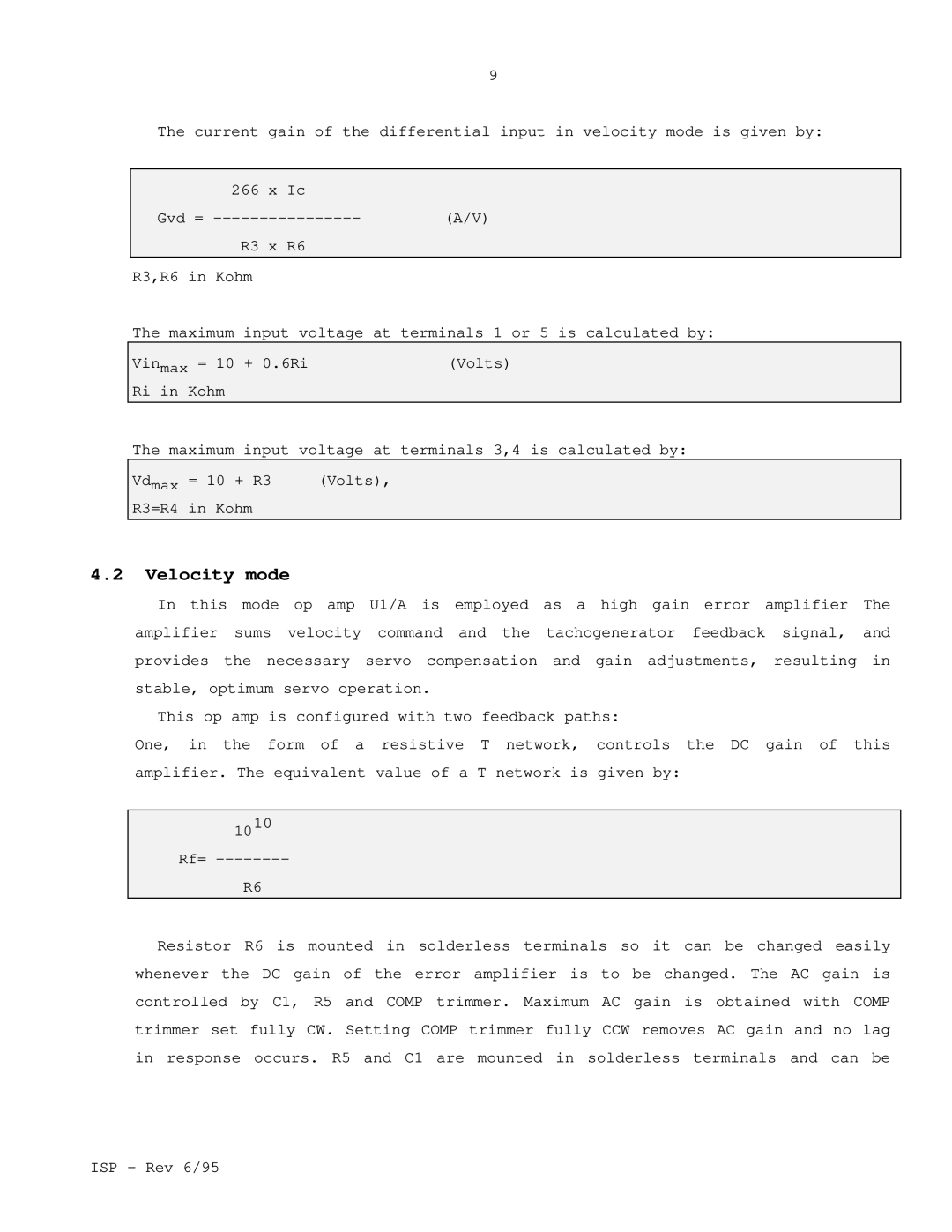 Elmo ISP manual Velocity mode 