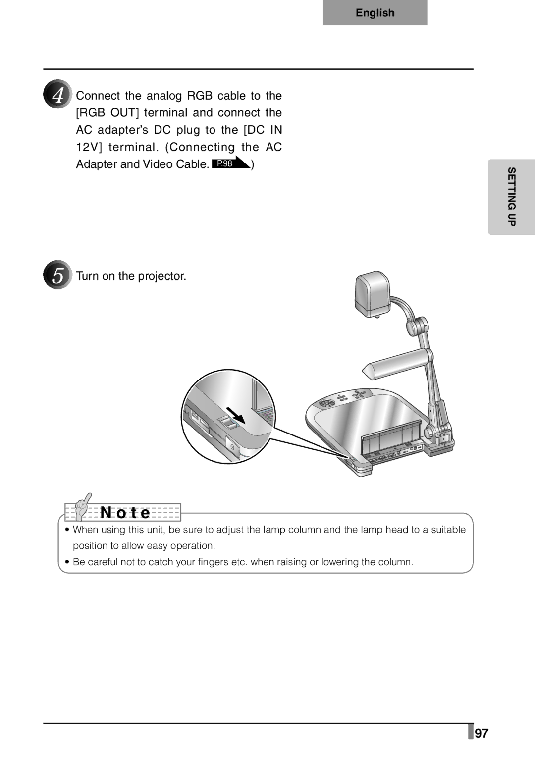 Elmo p10 instruction manual T e 