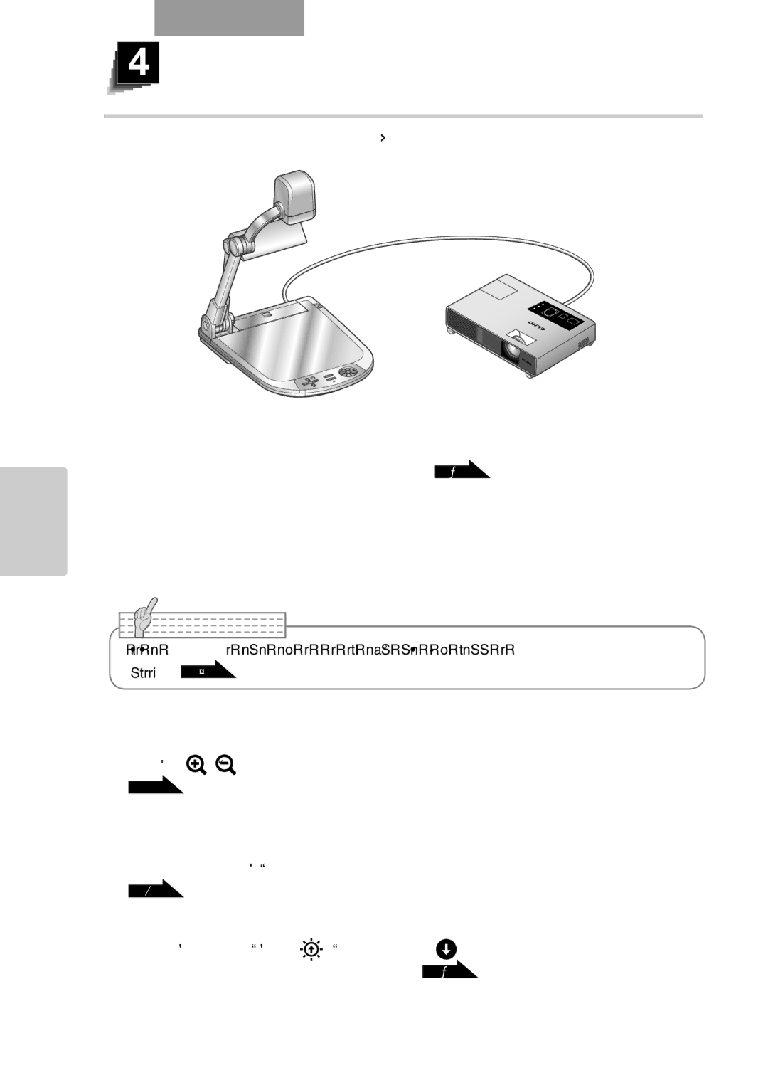 Elmo p10 instruction manual Operation Procedure, Presentation Using Printed Materials, etc, 102 