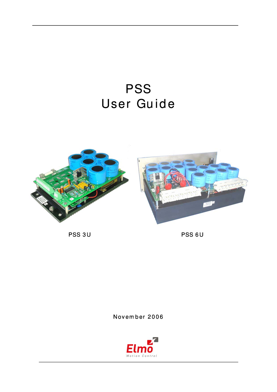 Elmo PSS 6U manual PSS 3U, November, PSS User Guide 