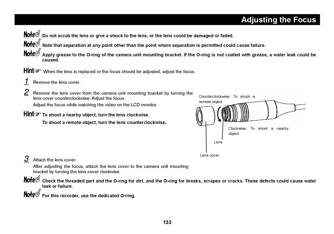 Elmo SUV-CAM manual 133 