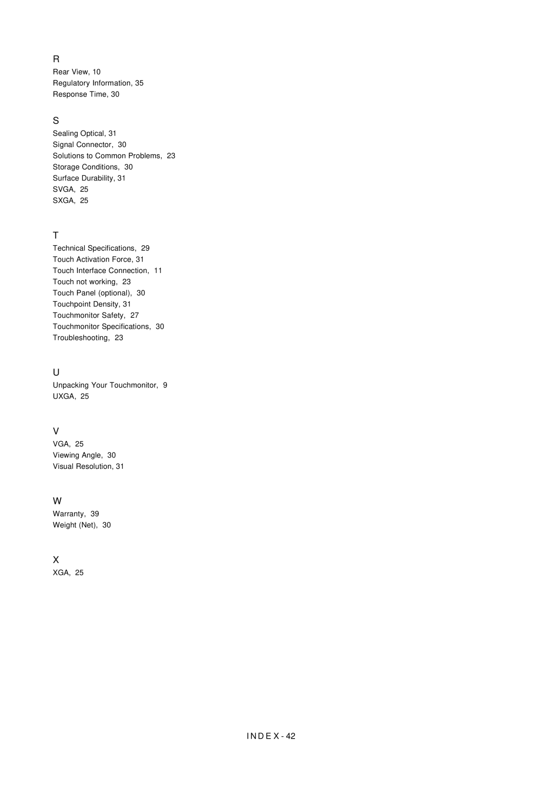 Elo TouchSystems 1000 Series manual D E X 