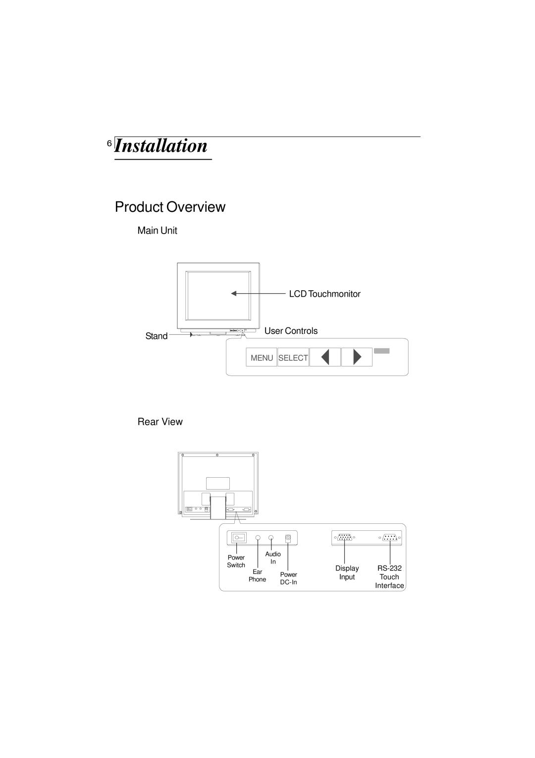 Elo TouchSystems 1220L manual Installation, Product Overview 