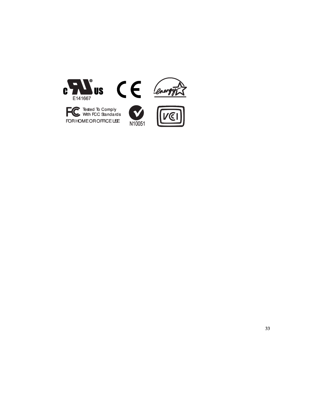 Elo TouchSystems 1247L manual E141667, For Home Or Office Use, Tested To Comply With FCC Standards, N10051 