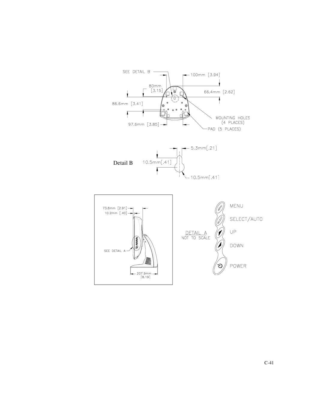 Elo TouchSystems 1525/27L manual Detail B 