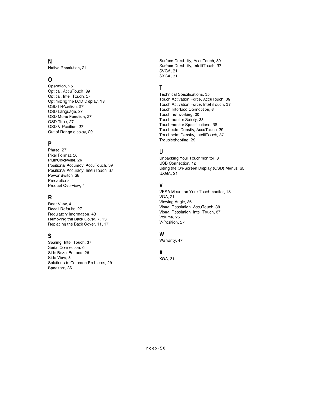 Elo TouchSystems 1525/27L manual 