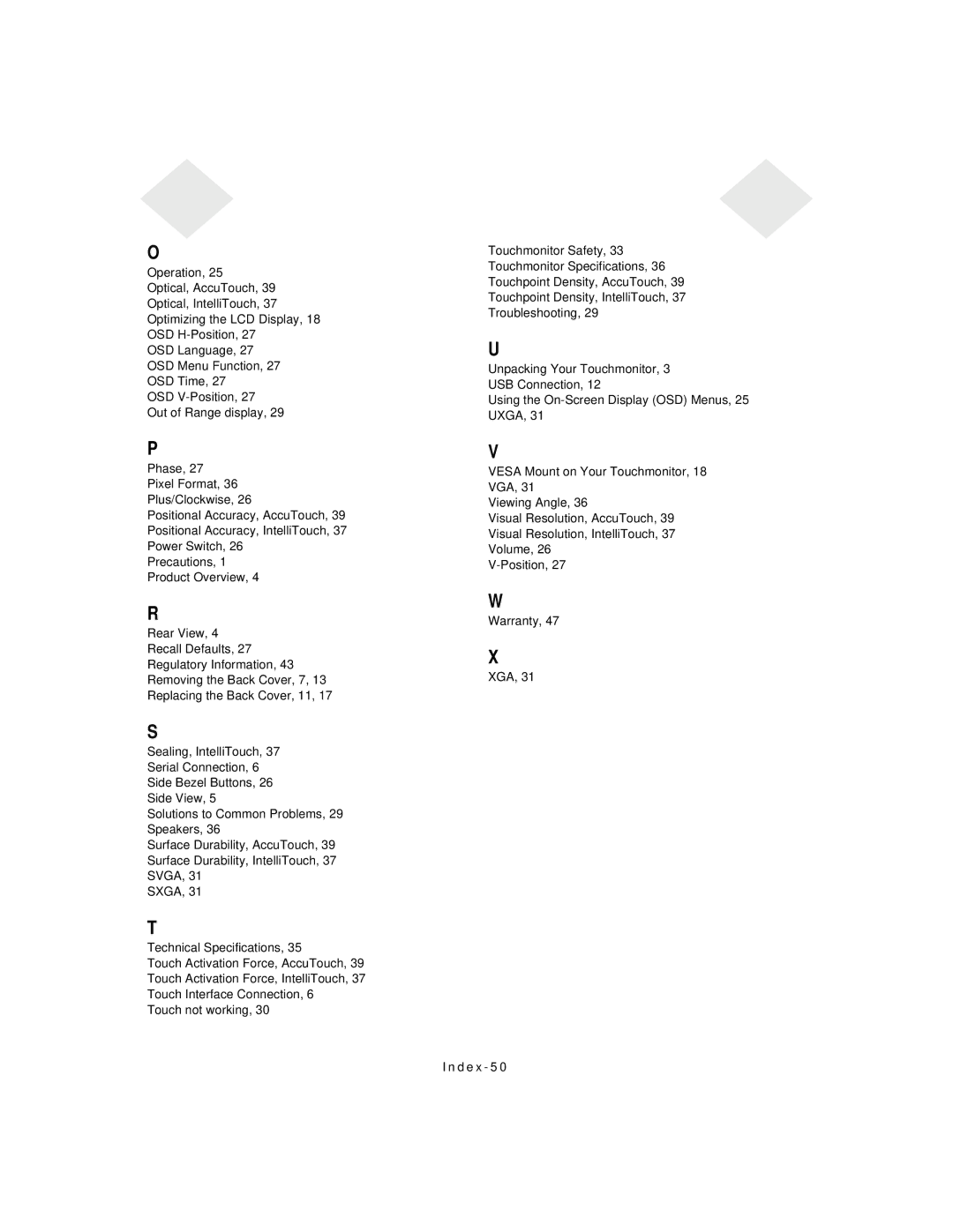 Elo TouchSystems 1525L manual 