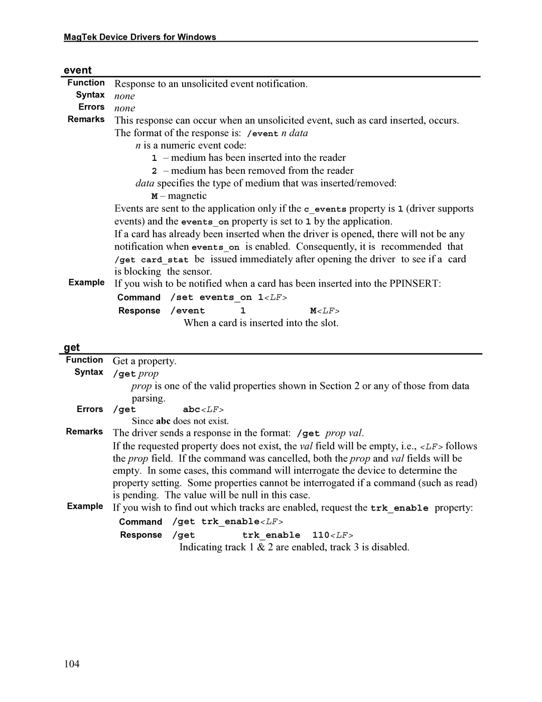 Elo TouchSystems 1525L manual Event, Get 