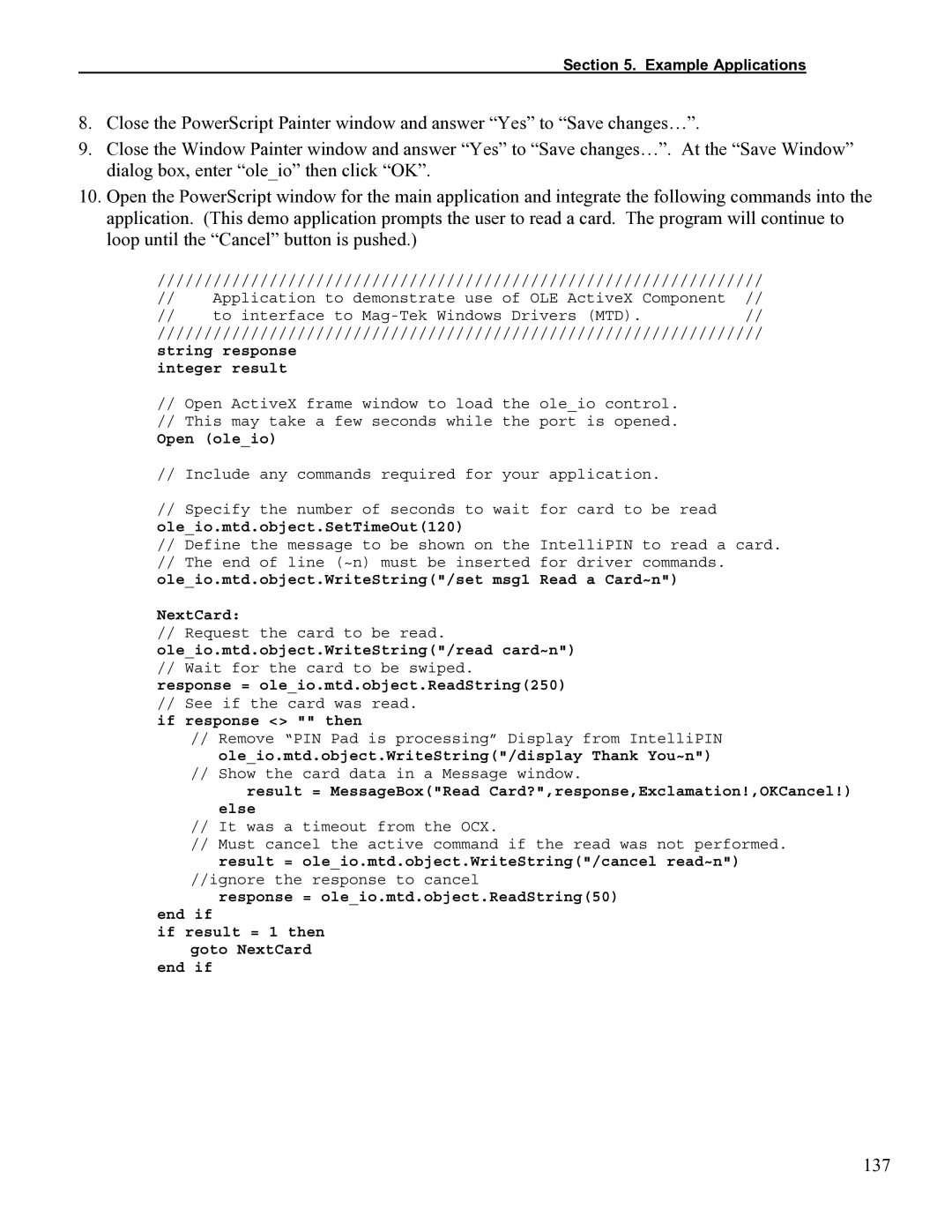 Elo TouchSystems 1525L manual 137, String response integer result 