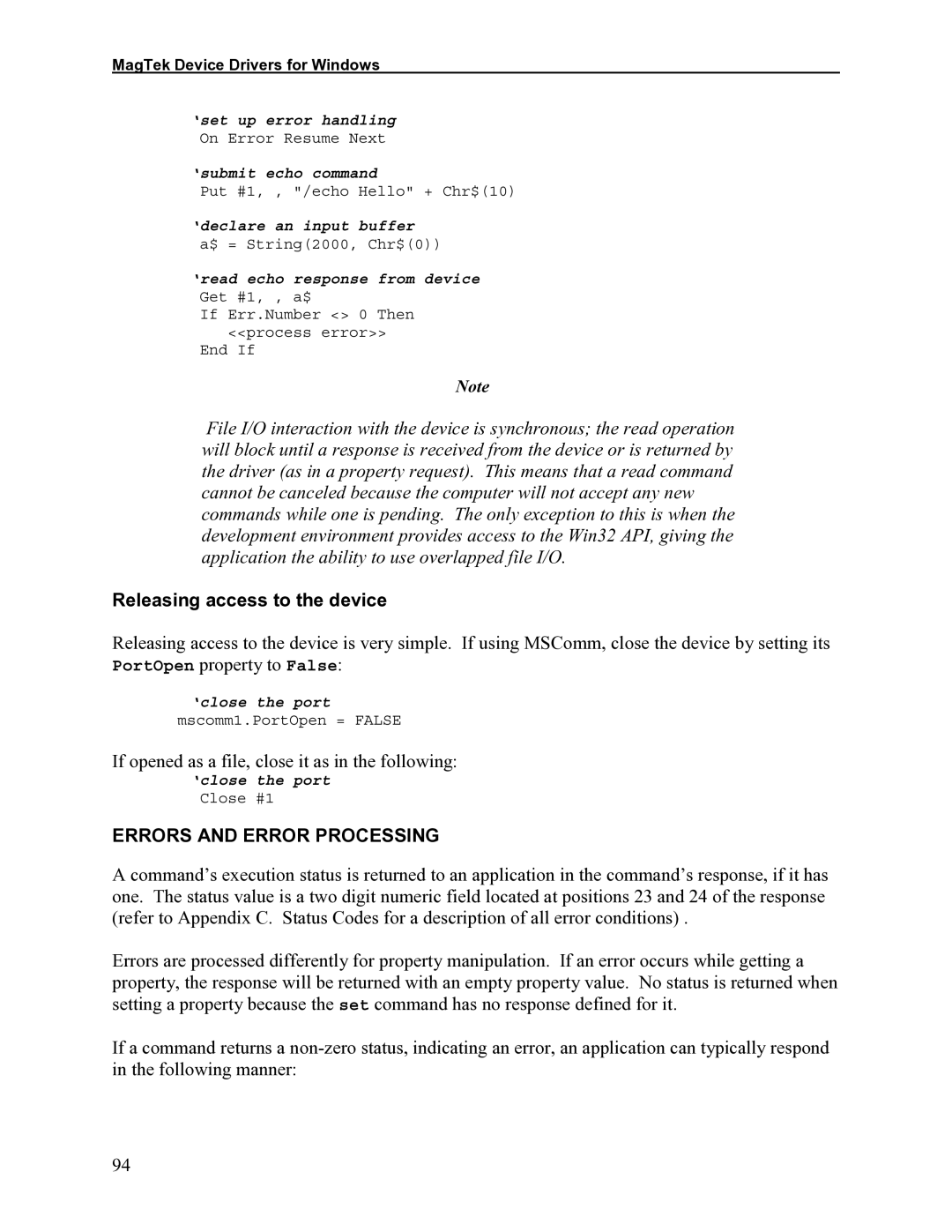 Elo TouchSystems 1525L manual Releasing access to the device, If opened as a file, close it as in the following 