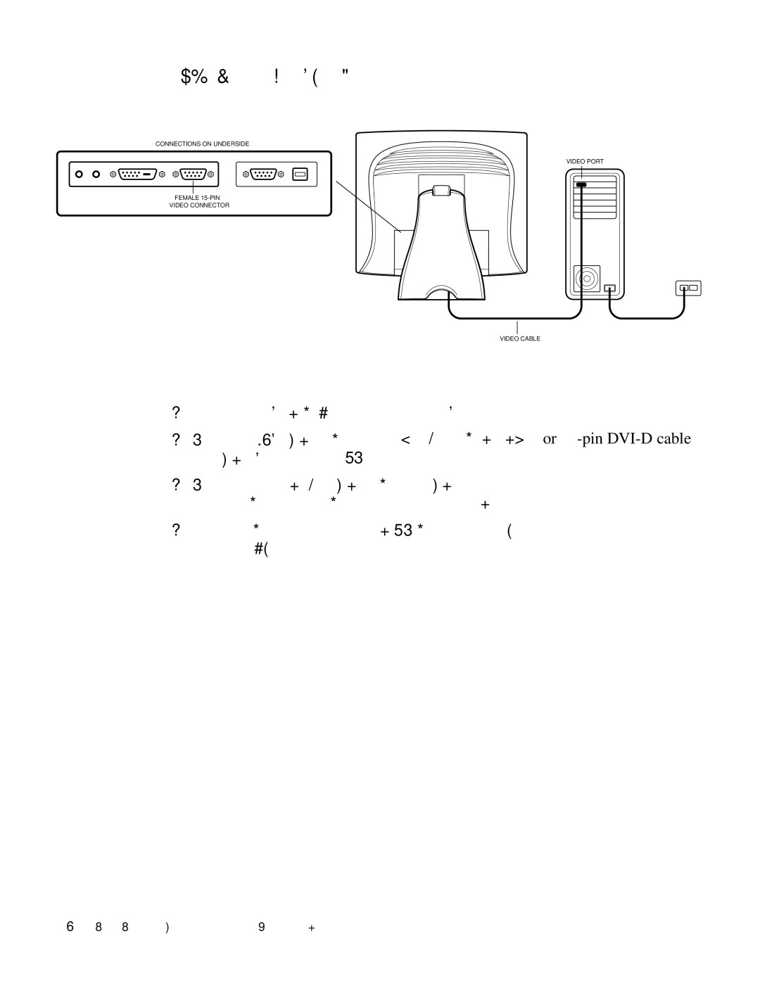 Elo TouchSystems 1727L Series manual Connecting the Video Cable 