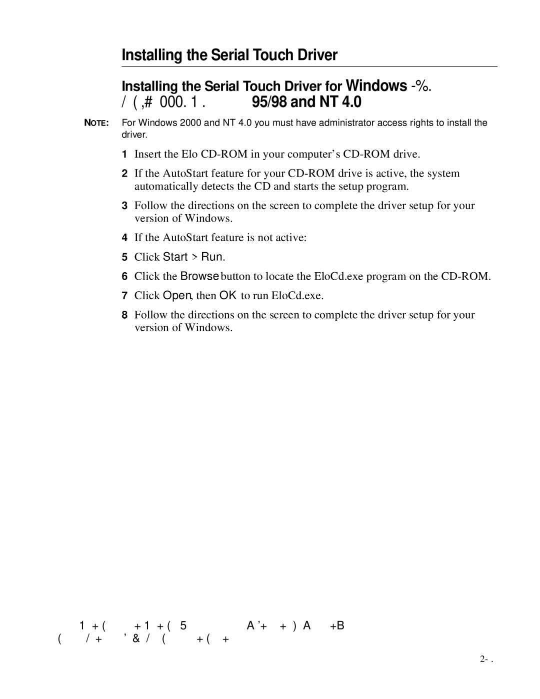 Elo TouchSystems 1727L Series manual Installing the Serial Touch Driver 