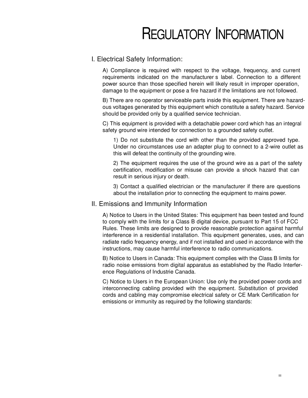 Elo TouchSystems 1727L Series manual Regulatory Information 