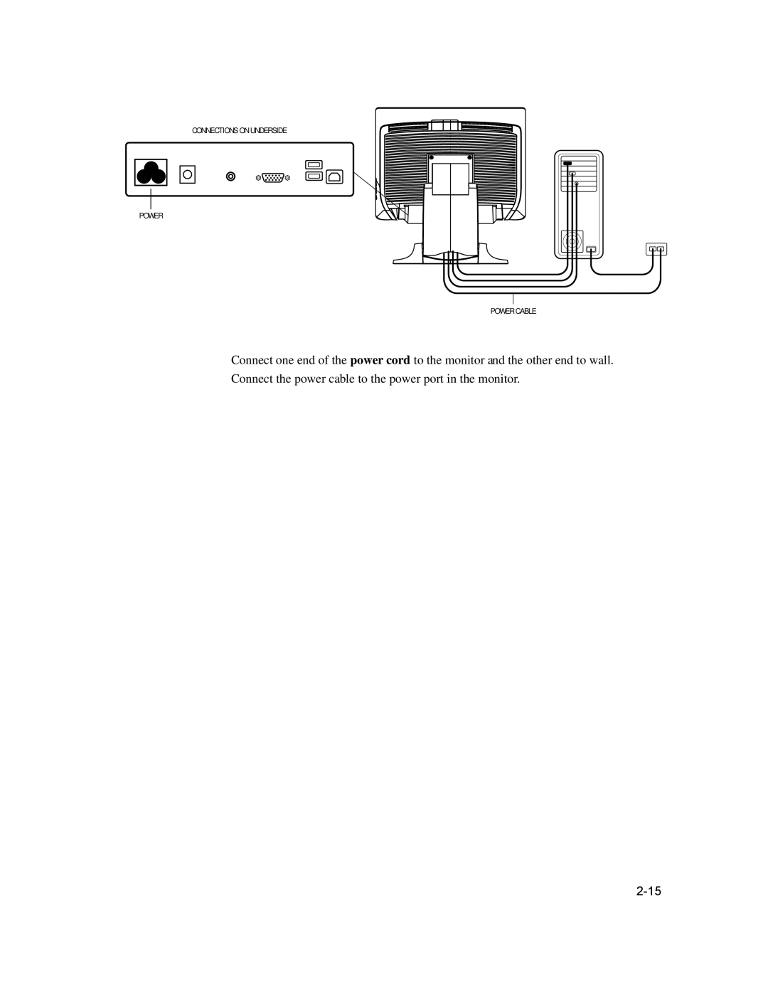 Elo TouchSystems 1729L manual Connections on Underside 