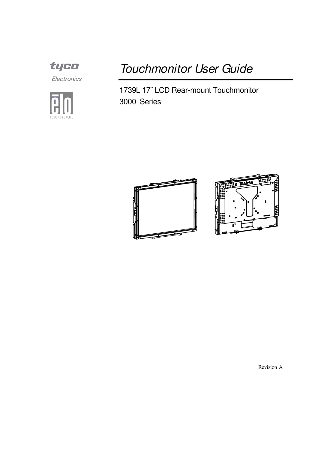 Elo TouchSystems 1739L manual Touchmonitor User Guide 