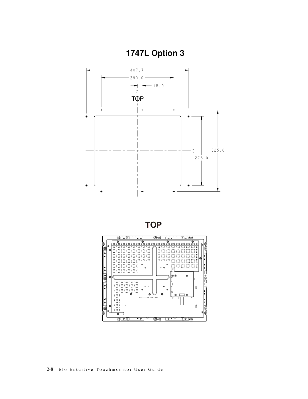 Elo TouchSystems 1767L Series manual 1747L Option 