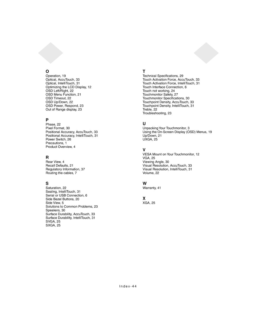 Elo TouchSystems 1825L, 1827L manual 