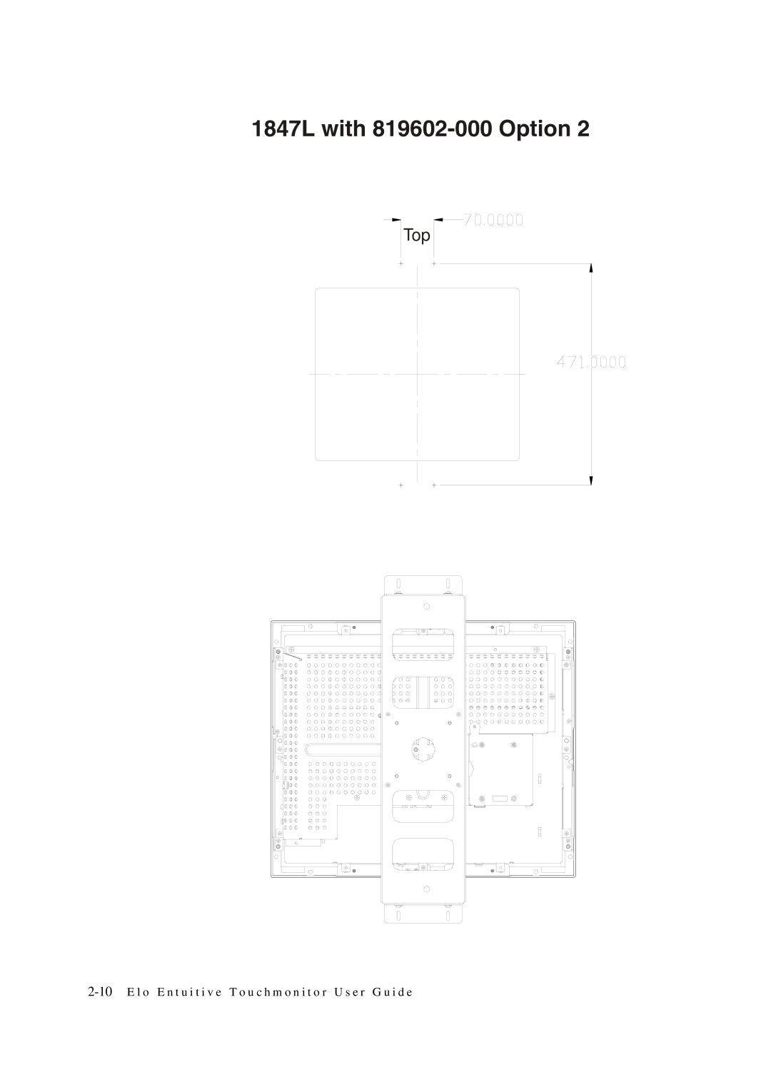 Elo TouchSystems 1847L manual Top 