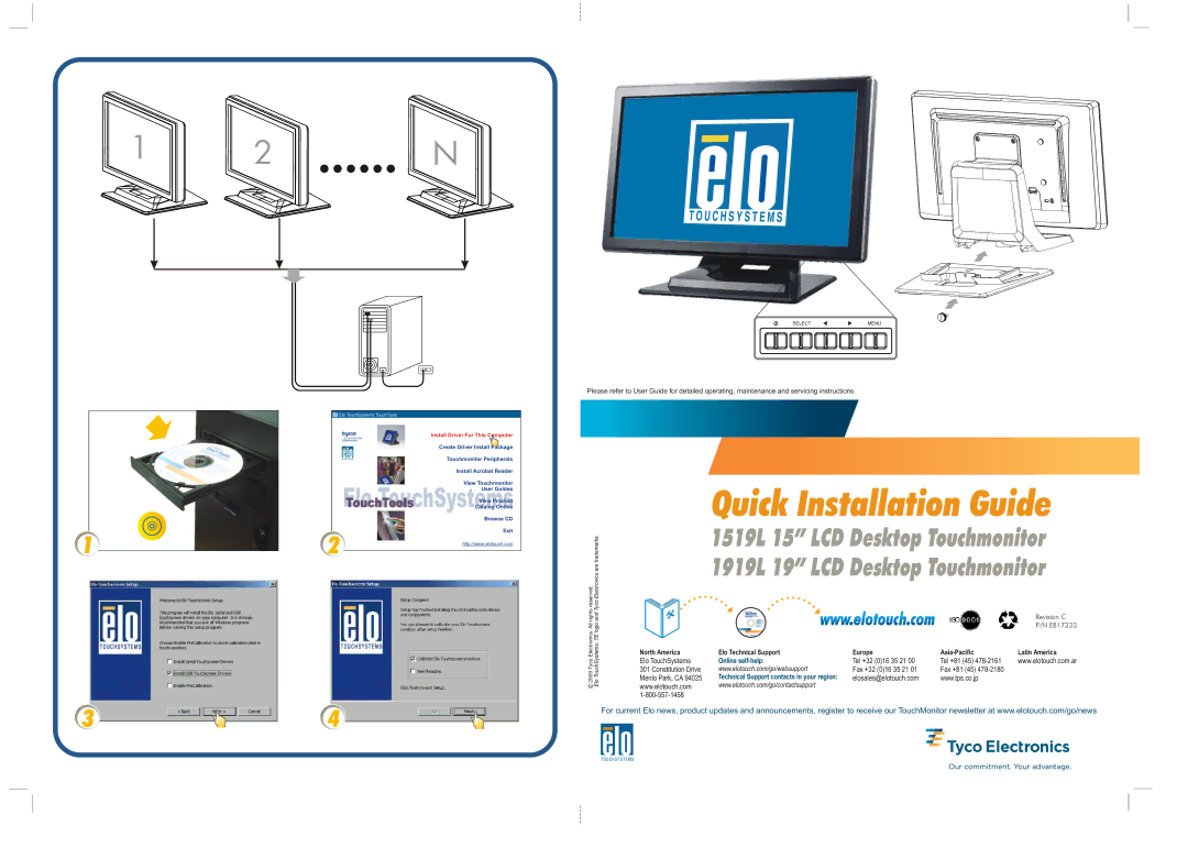 Elo TouchSystems 1519L, 1919L manual EloTouchToolsTouchSystemsView Product, Install Driver For This Computer, Exit 