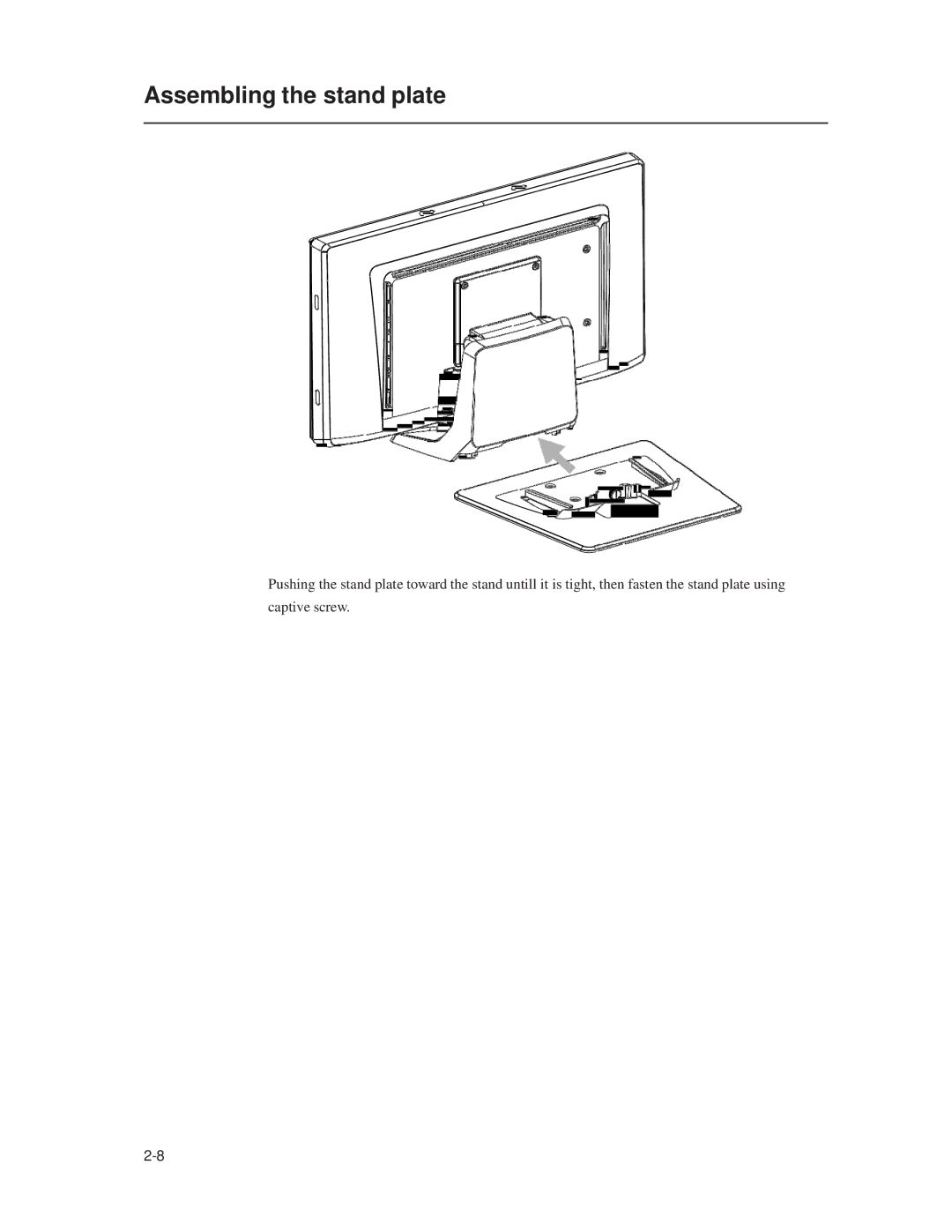 Elo TouchSystems 1919L, 1519L manual Assembling the stand plate 