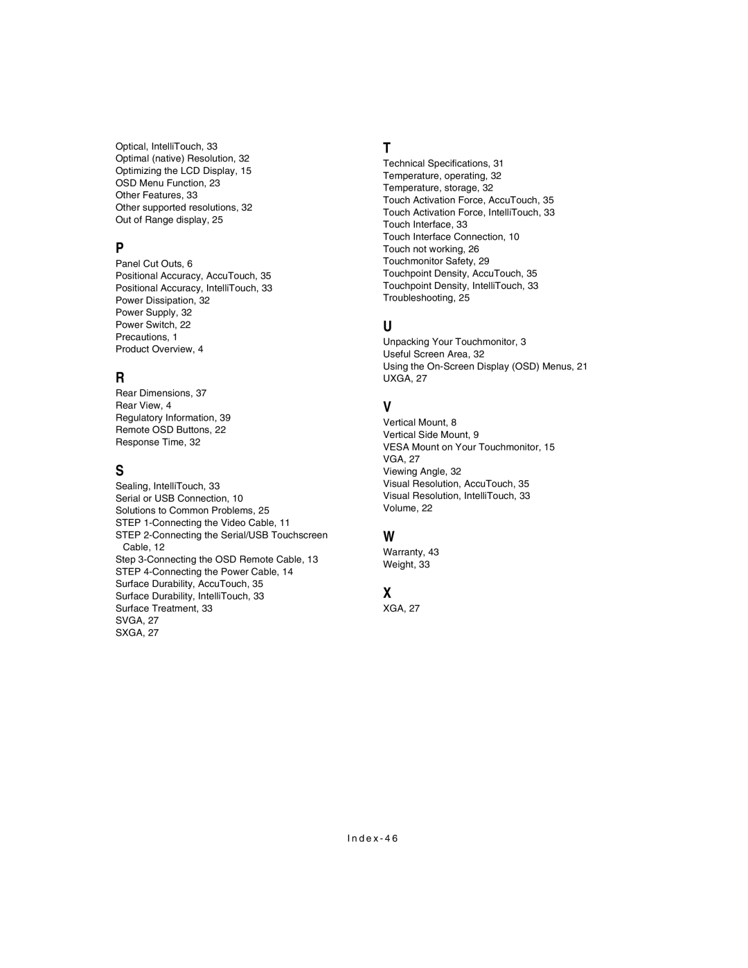 Elo TouchSystems 1947L manual 