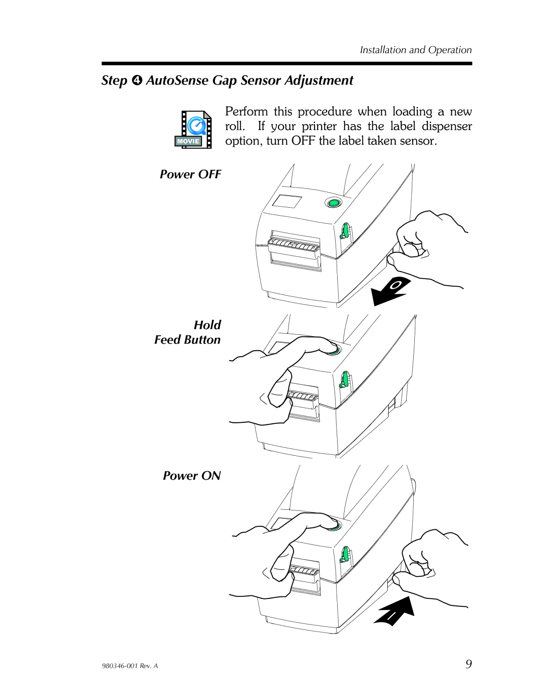 Elo TouchSystems 2824, 282P101510000, 282P101210000, 282P101110000 user manual Step ➍ AutoSense Gap Sensor Adjustment 