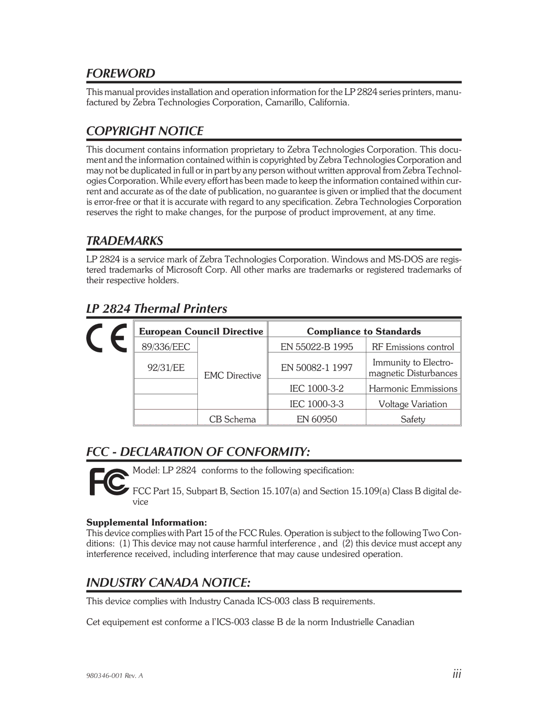 Elo TouchSystems 2824, 282P101510000, 282P101210000, 282P101110000 user manual Foreword 