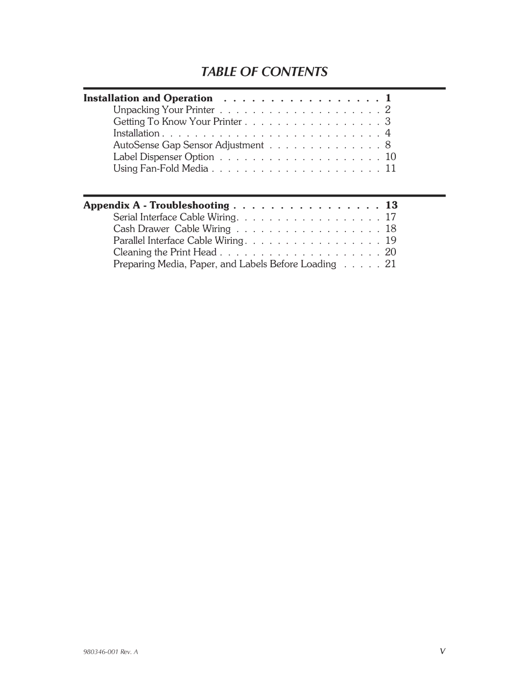 Elo TouchSystems 282P101210000, 282P101510000, 282P101110000, 2824 user manual Table of Contents 