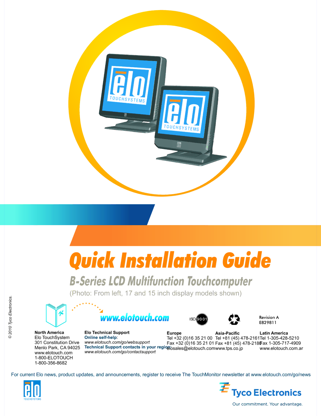 Elo TouchSystems B-Series manual Series LCD Multifunction Touchcomputer, Elotouch 