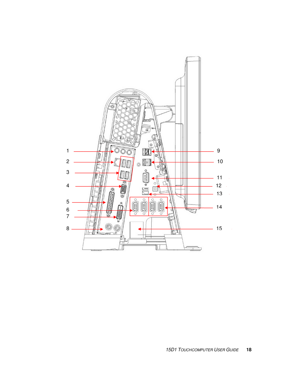 Elo TouchSystems D-Series Rev.C] manual 15D1 Touchcomputer User Guide 