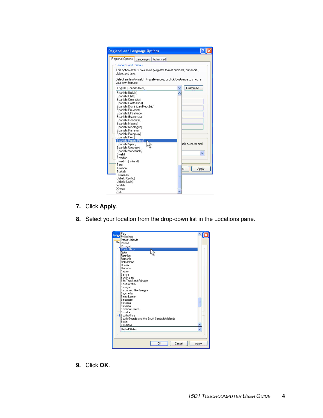 Elo TouchSystems D-Series Rev.C] manual 15D1 Touchcomputer User Guide 