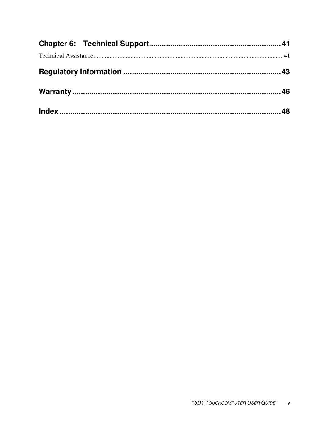 Elo TouchSystems D-Series manual Technical Support 