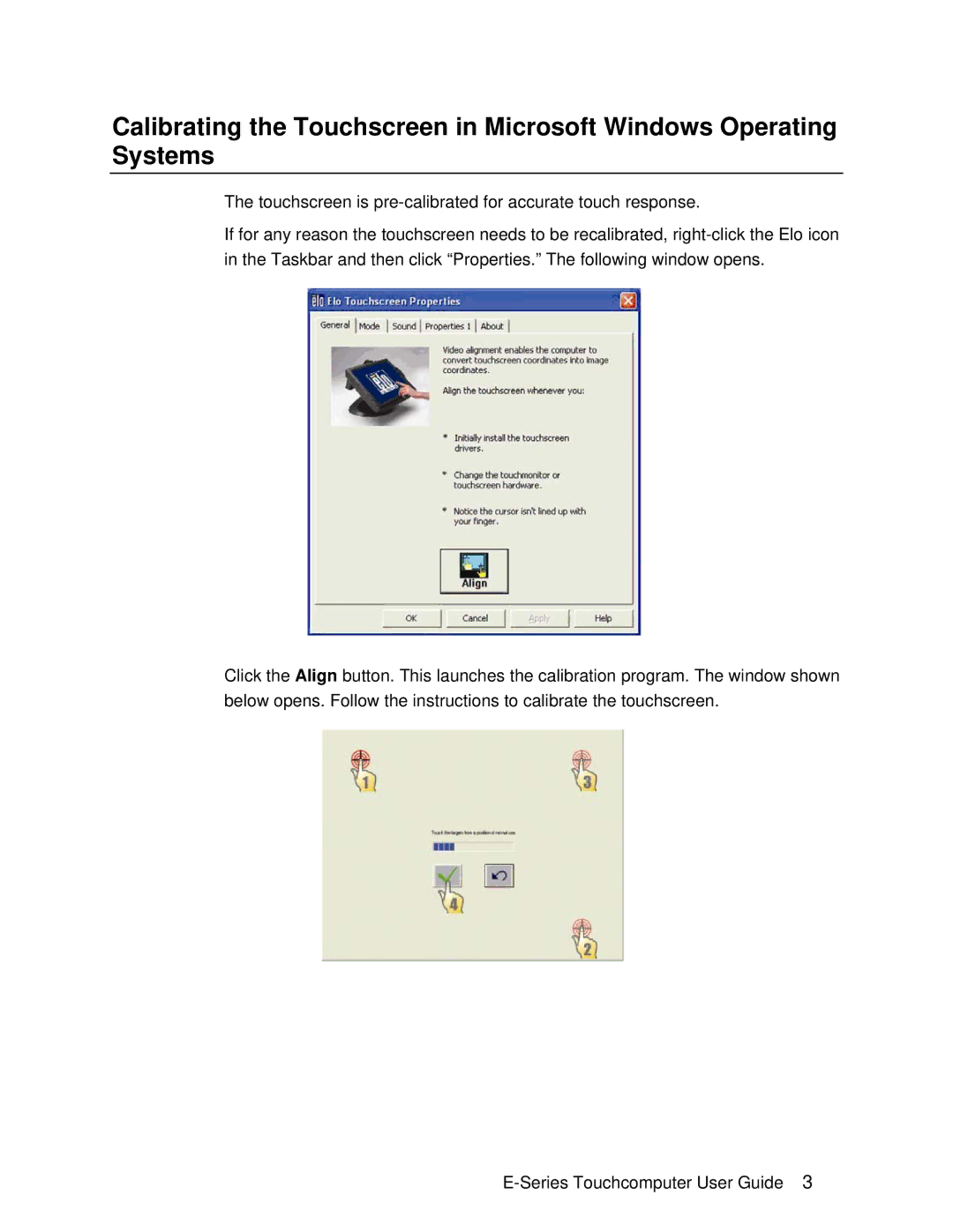 Elo TouchSystems E-Series manual 