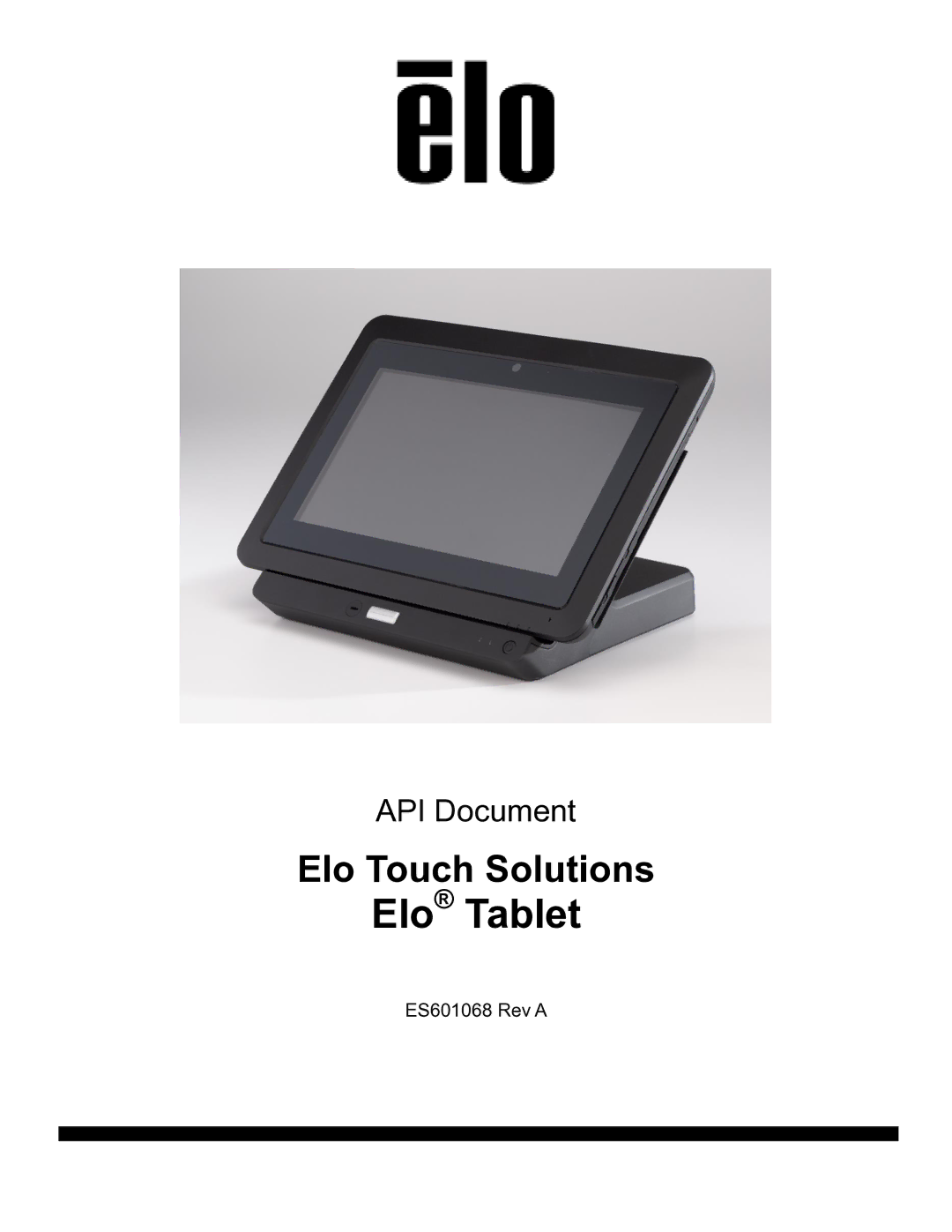 Elo TouchSystems ES601068 Rev A manual Elo Tablet 