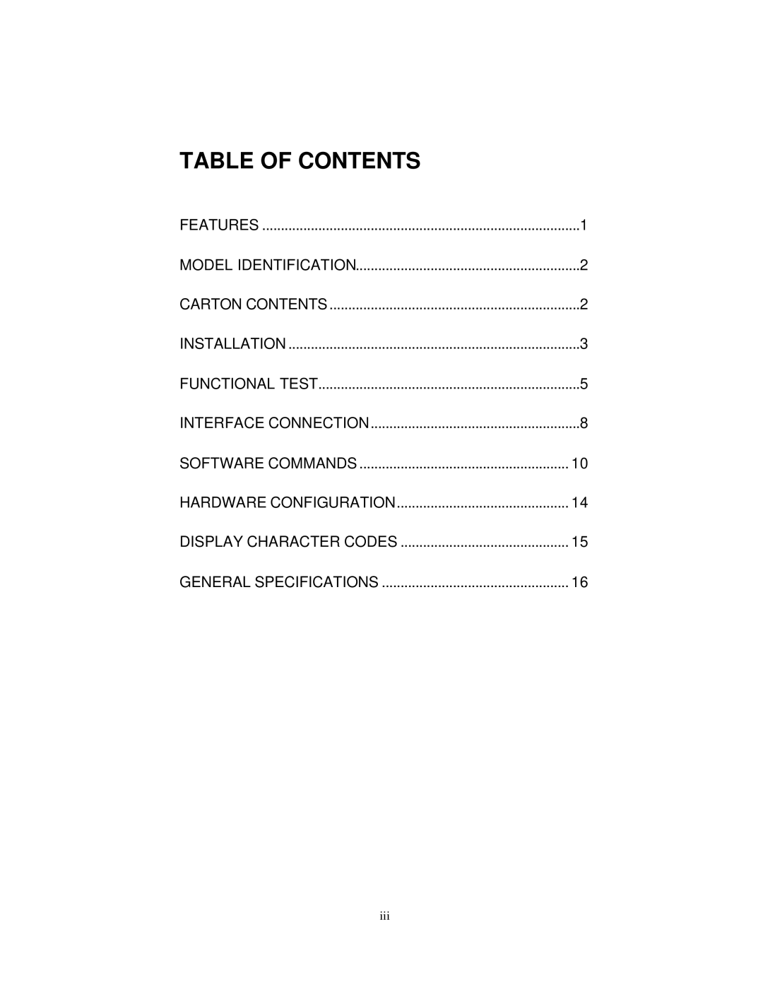 Elo TouchSystems ESY1529L manual Table of Contents 