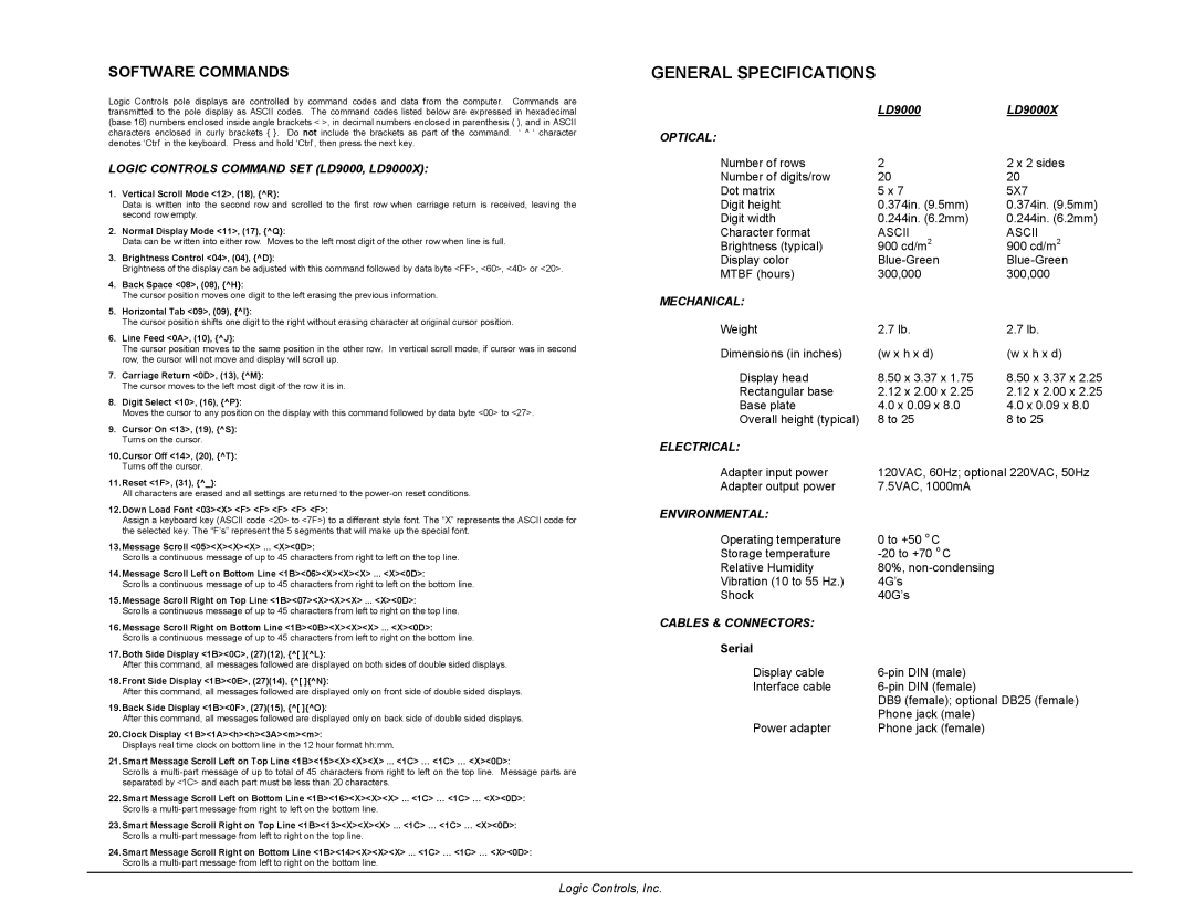 Elo TouchSystems ESY1529L manual General Specifications 