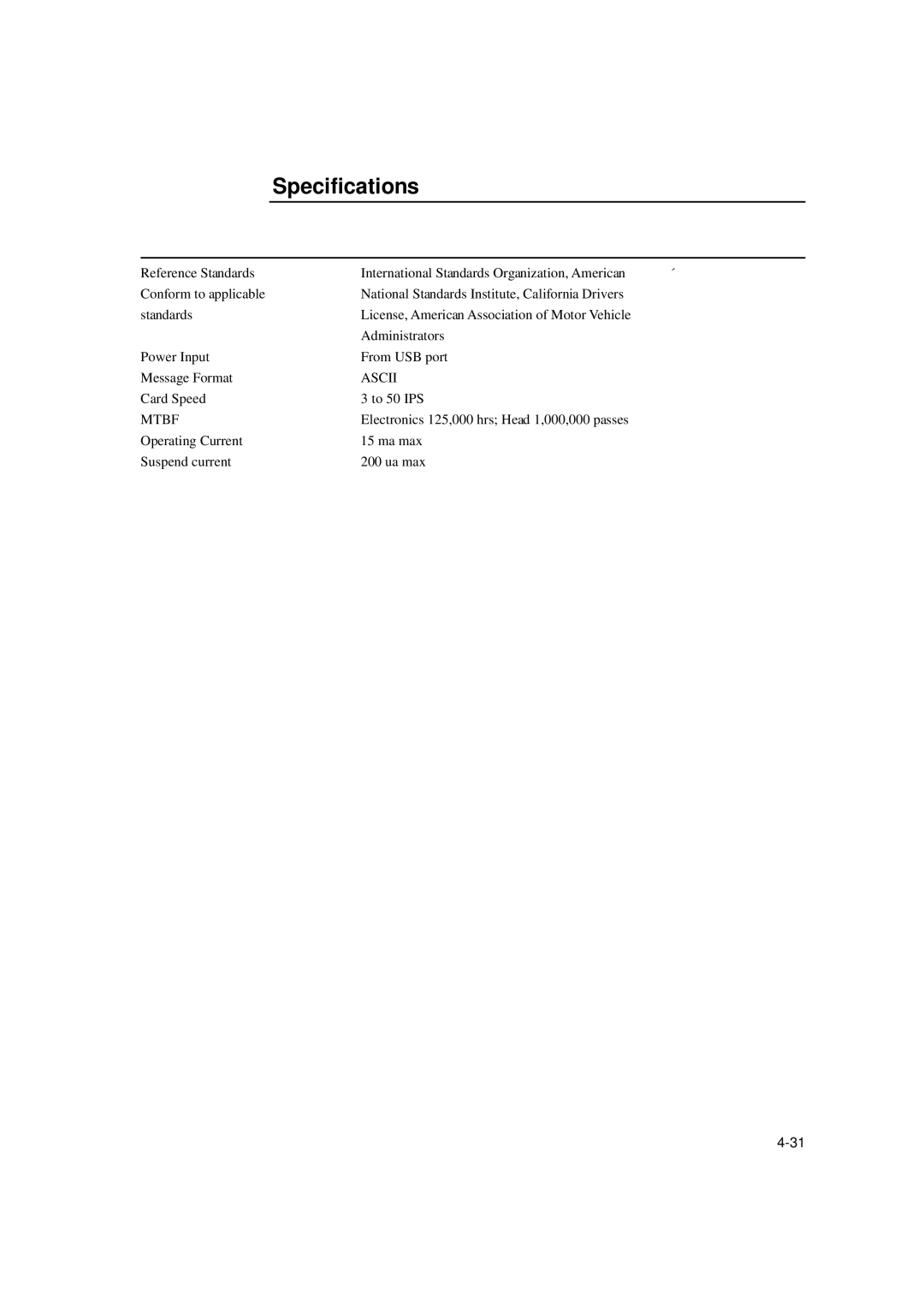 Elo TouchSystems ESY1529L manual Specifications, Mtbf 