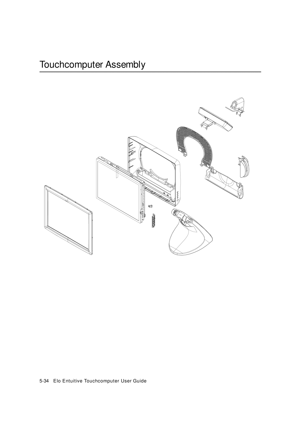 Elo TouchSystems ESY1529L manual Touchcomputer Assembly 