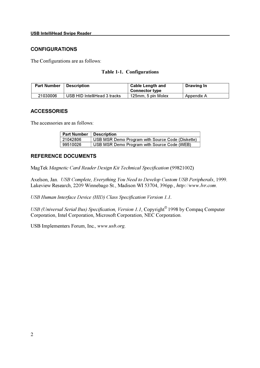 Elo TouchSystems ESY1529L manual Configurations, Accessories, Reference Documents 