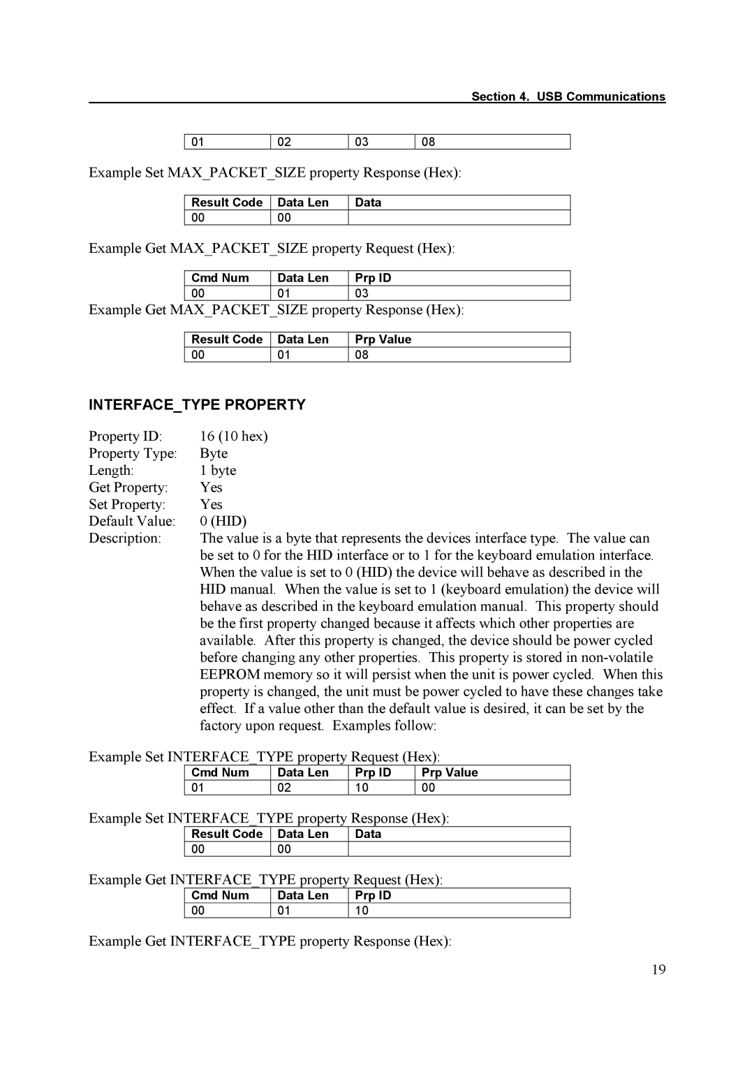 Elo TouchSystems ESY1529L manual Interfacetype Property 