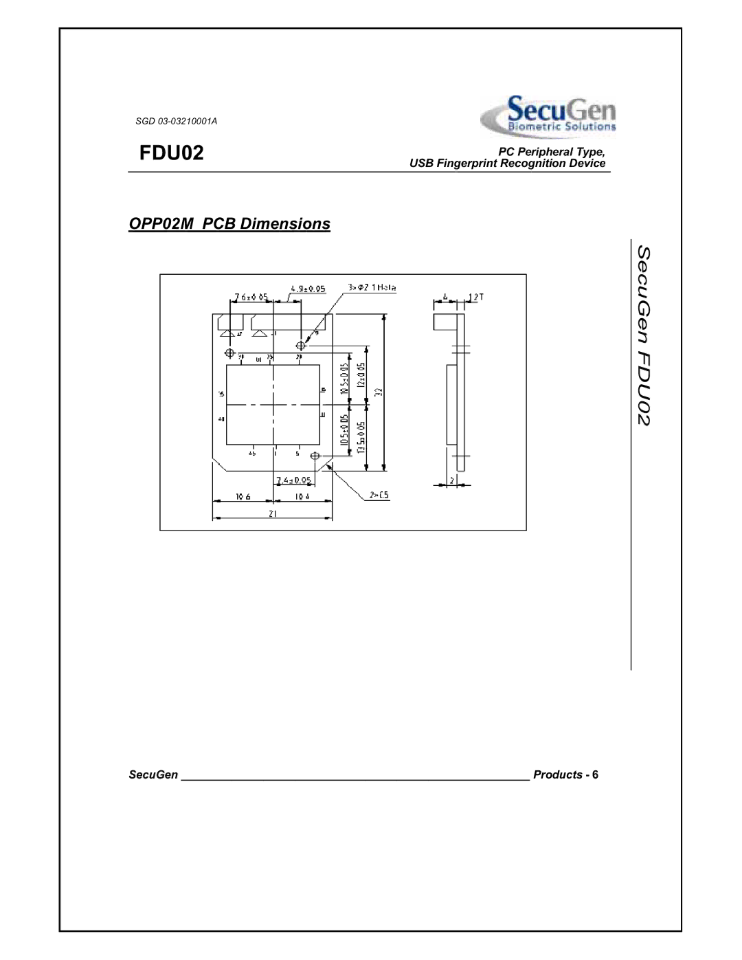 Elo TouchSystems ET1529L manual OPP02M PCB Dimensions 