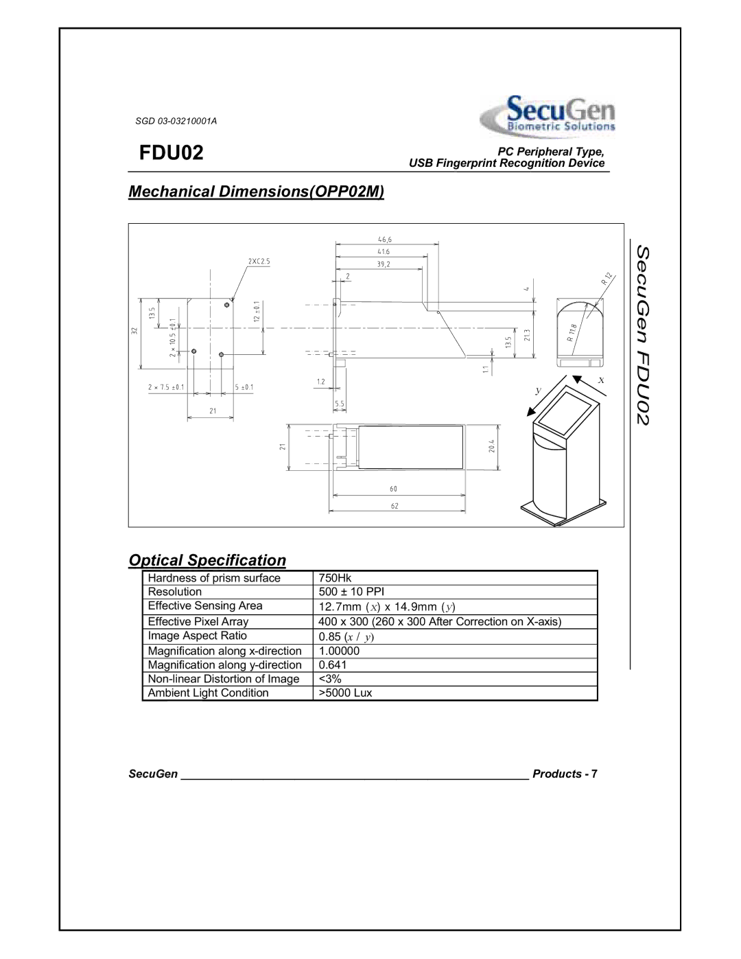 Elo TouchSystems ET1529L manual Mechanical DimensionsOPP02M Optical Specification 