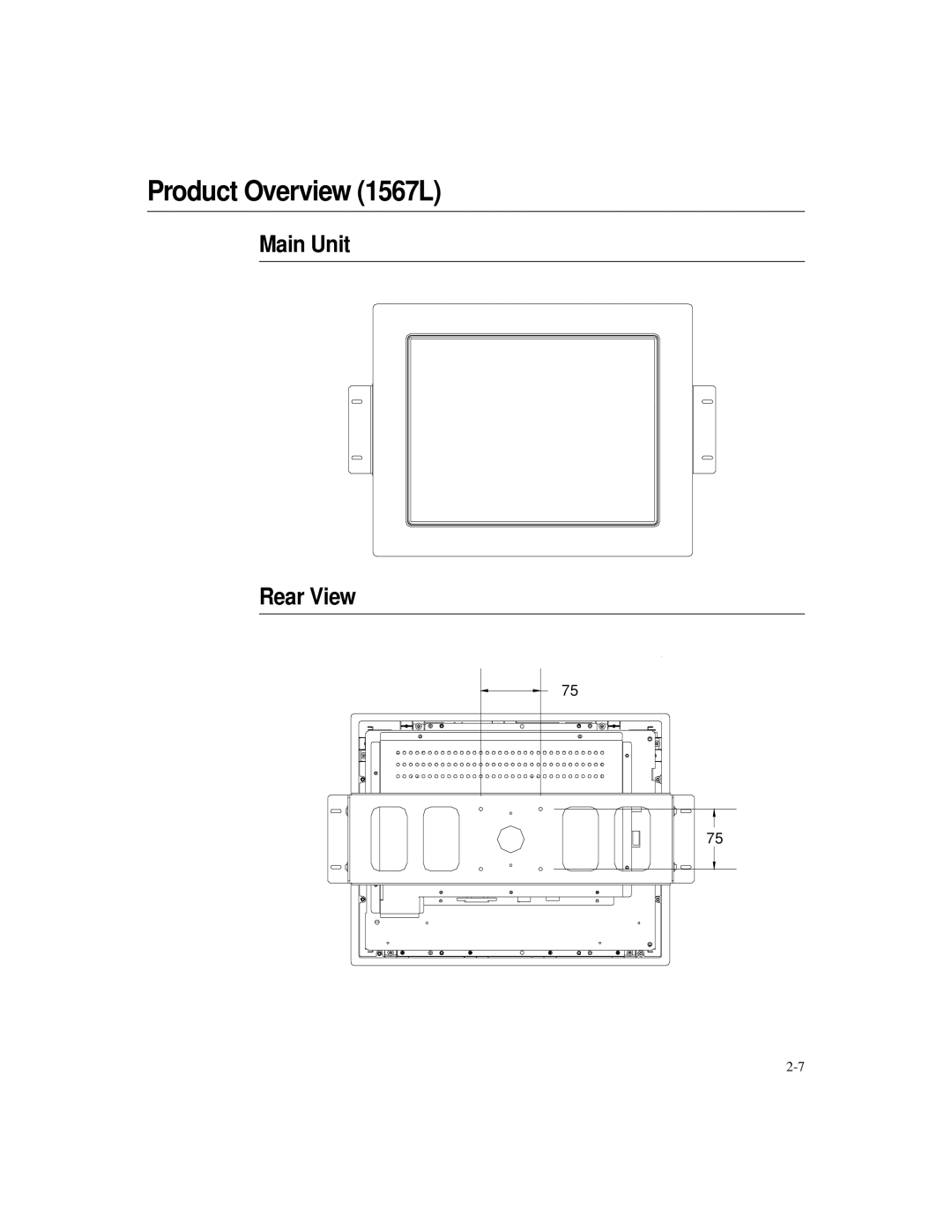 Elo TouchSystems ET1547L-XXWC-X, ET1567L-XXWC-X, ET1549L-XXWC-X, ET1548L-XXWC-X, ET1545L-XXWC-X manual Product Overview 1567L 