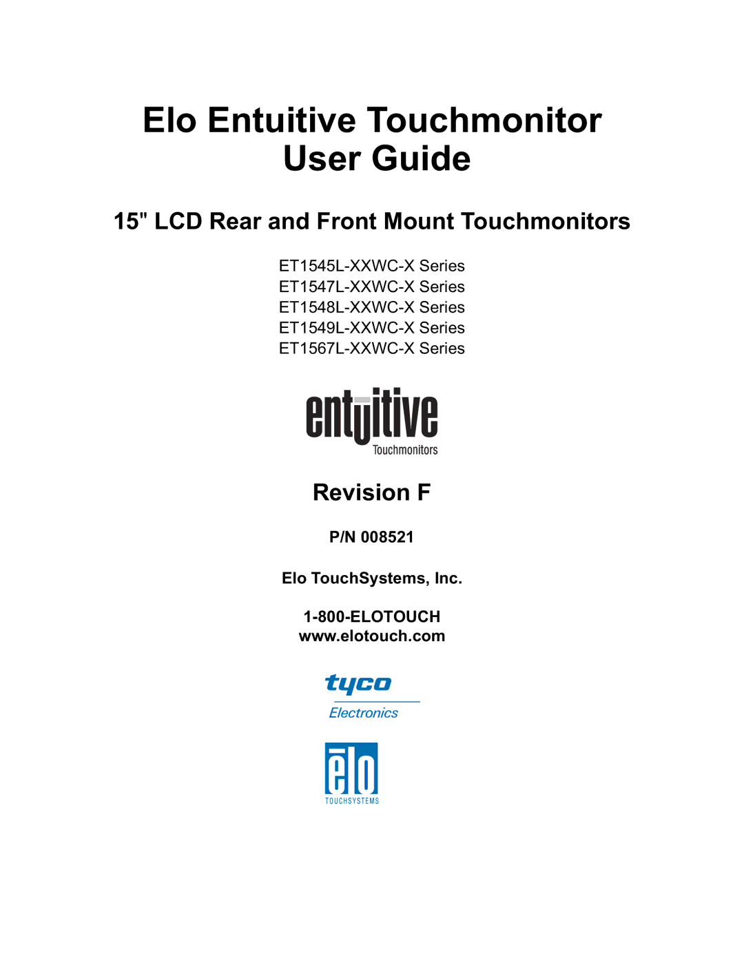 Elo TouchSystems LCD manual #$% +++ 