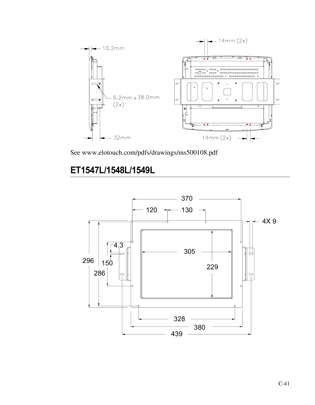 Elo TouchSystems LCD manual ET1547L/1548L/1549L 