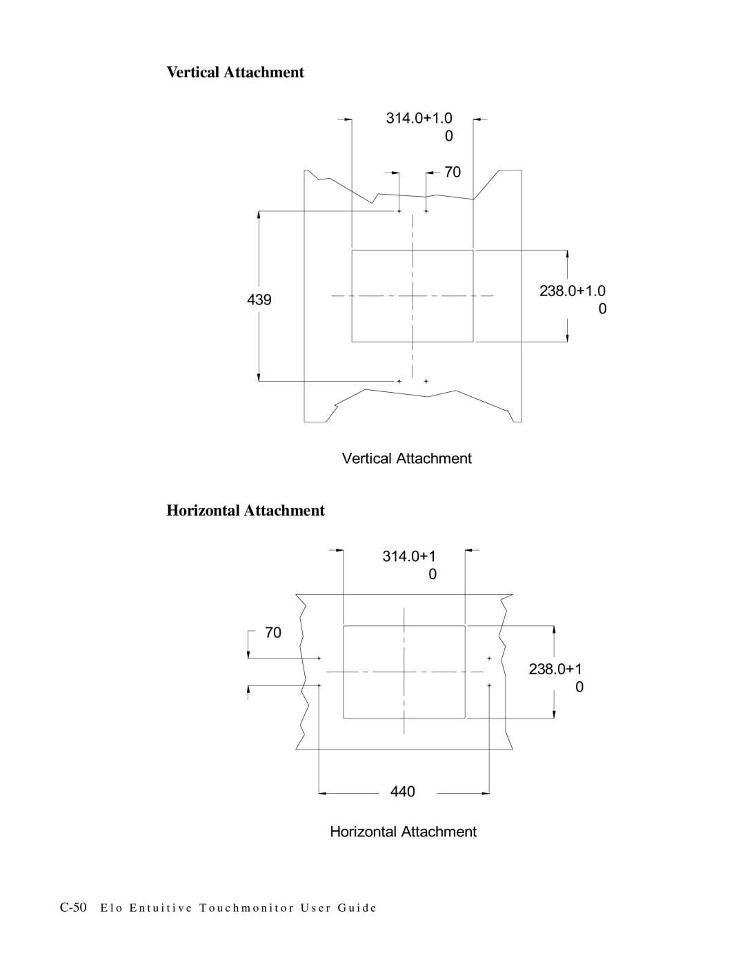 Elo TouchSystems LCD manual Vertical Attachment 