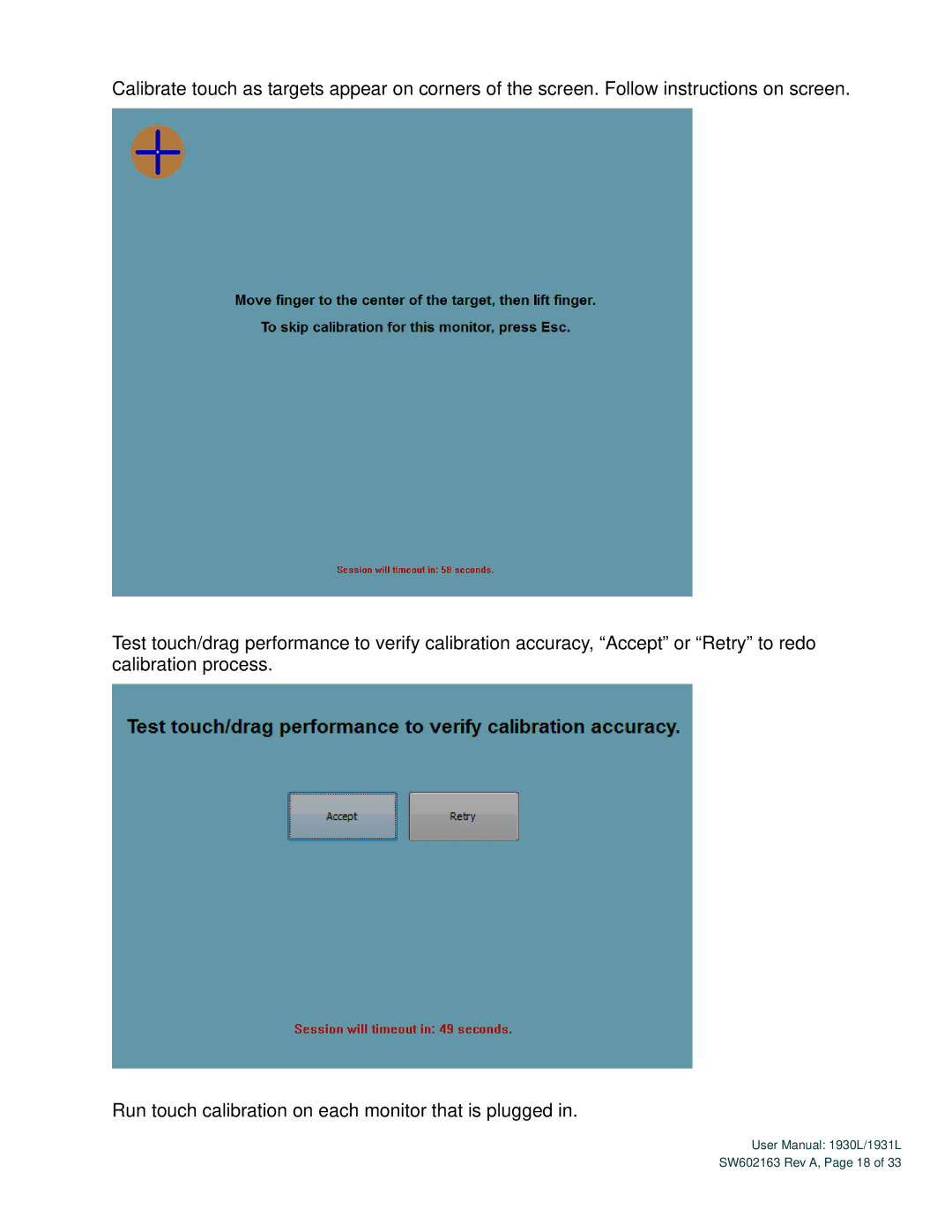 Elo TouchSystems user manual SW602163 Rev A, Page 18 