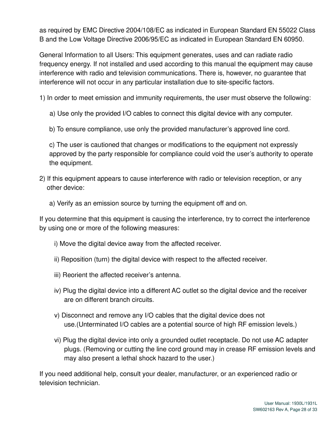 Elo TouchSystems user manual SW602163 Rev A, Page 28 