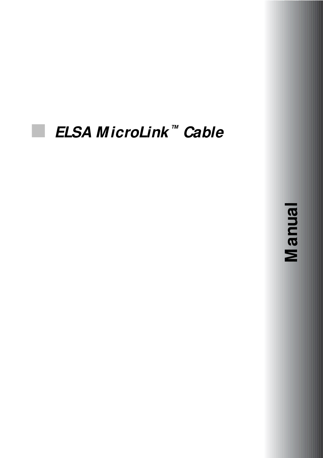 ELSA Cable manual Manual 